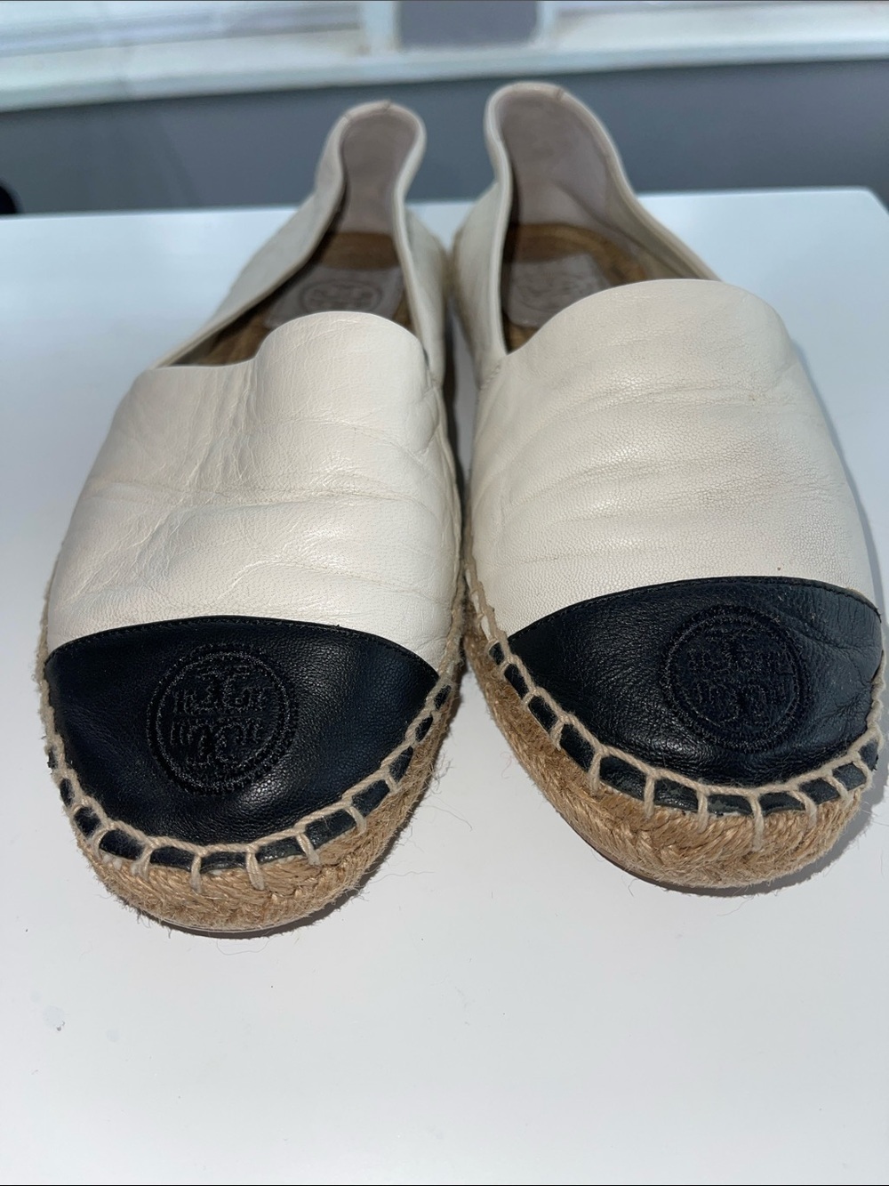 Tory Burch color-block nappa leather cap-toe espadrille flats - Picture 4 of 8